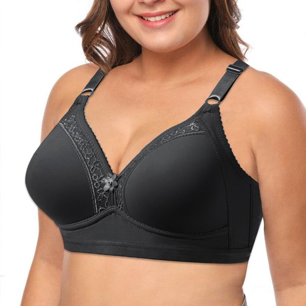 

womens bra wireless comfortable push up brassiere lingerie light padded bralette underwear 75 80 85 90 95 100 105 a b c cup, Red;black