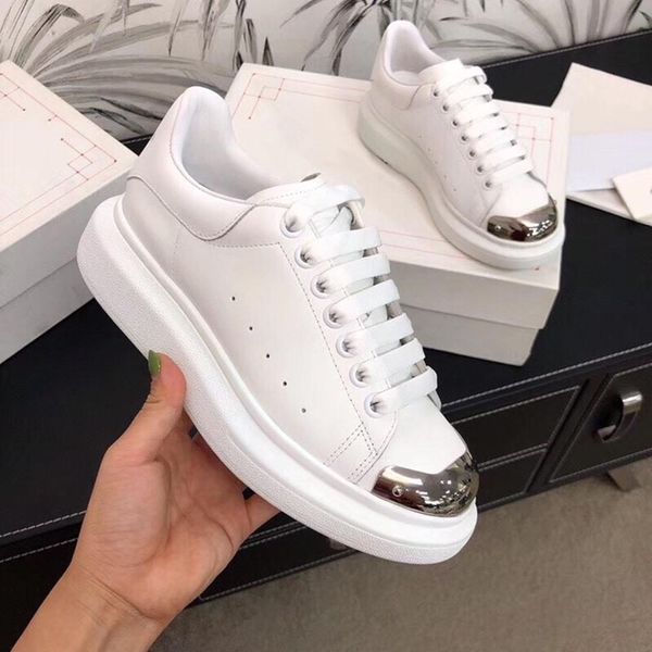 

hit color plate-forme metal white stitc splicing platform luxury designer mens and womens fashion vintage designer shoes custom, Black