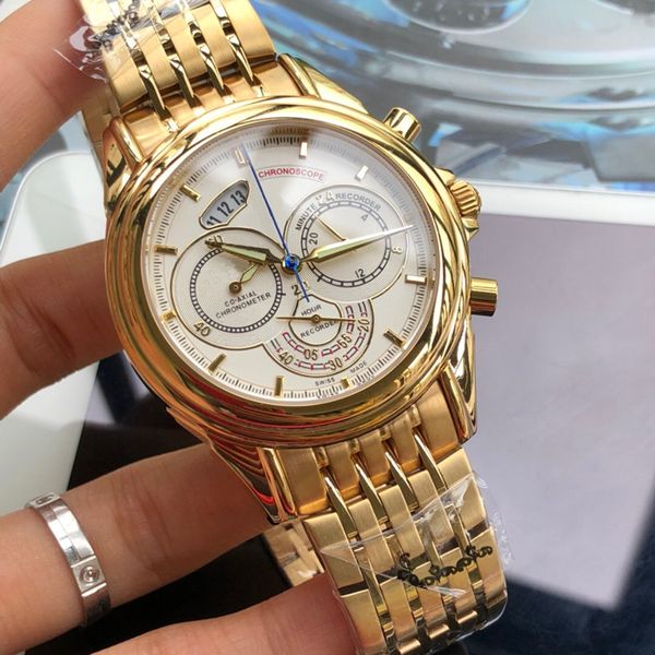 

luxury men's watch japan quartz electronic movement 316 stainless steel case stainless steel fashion strap designer men's watch a1, Slivery;brown