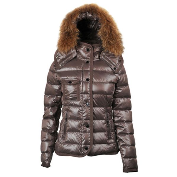 

dhl free классический марка зима женщины куртки черный 80% белая утка вниз пальто с меховым воротником енота с капюшоном белый красный женск, Black