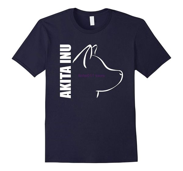 

new men shirt akita inu profile dog fun tee shirt t-shirt gift, White;black