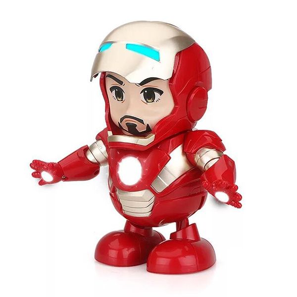 

2019 new dance hero iron man doll toy 20cm dancing iron man come with box packaging uperhero doll toy gift for kid toy