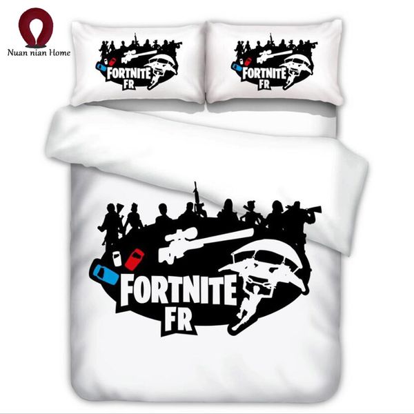 Bedding Set 3d Game Fortress Night White Duvet Cover 2019 Bed