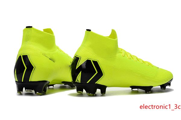 

светло-зеленый футбол бутсы mercurial superfly vi 360 elite fg оригинальный 6 elite открытый футбол обувь роналду cr7 бутсы