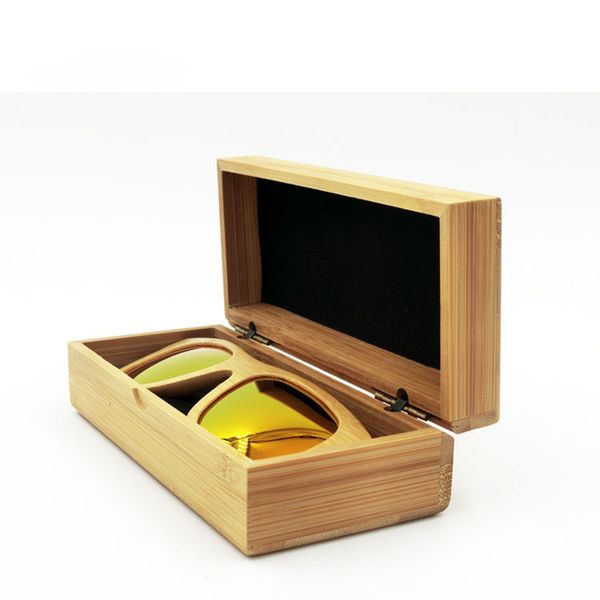 

vintage style bamboo glasses box natural wood sunglasses case jewelry storage box