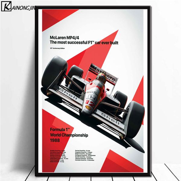 

ayrton senna poster f1 formula racing car posters and prints canvas painting wall art picture for living room home decor