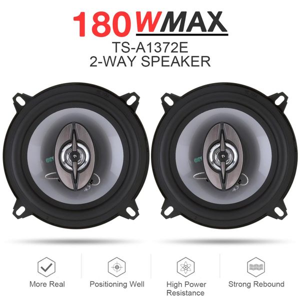 

2pcs 5 inch car coaxial spaeker 13cm 180w 2 way auto music stereo full range frequency hifi speaker lound speaker loundspeaker