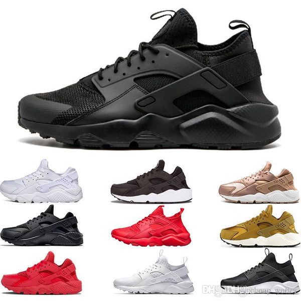 

2019 huarache 4.0 1.0 classical triple white black red running shoes for mens womens huaraches sports sneaker trainers size 36-45