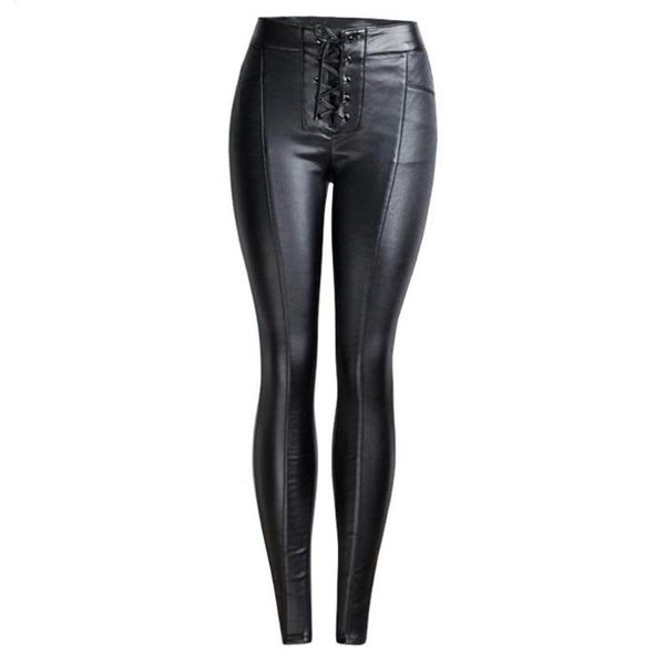 

урожай steampunk готические брюки женщины высокой талии кружева корсет карандаш брюки управление леди тощий черный пу искусственной кожи pan, Black;white