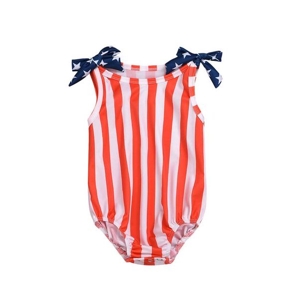 

independence day kids swimwear stripe girls swimsuit baby swimwear kids bathing suits one-piece girls bikini child sets beachwear z11, Black