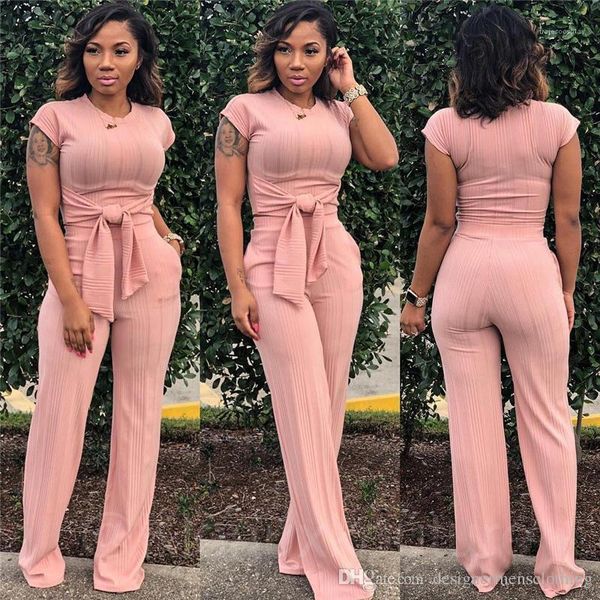 

2pcs suits short sleeve sashes stripe womens tracksuits casual womens clothing waid-waisted women designer, Gray