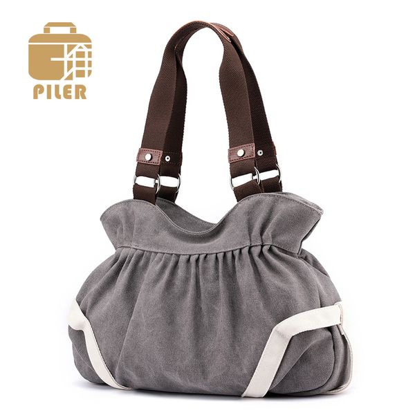 

piler women bag hobo handbags large female shoulder bags ladies tote messenger bags canvas vintage crossbody bag purse