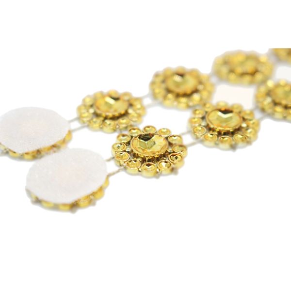 

24pcs napkin rings handmade 2 rows sun flower rhinestone plastic drill napkin ring wedding l dining-table decoration napkin rings