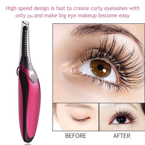 

mini portable electric eyelash curl heated curling eyelash beauty eyes makeup tool electric curler roller curler