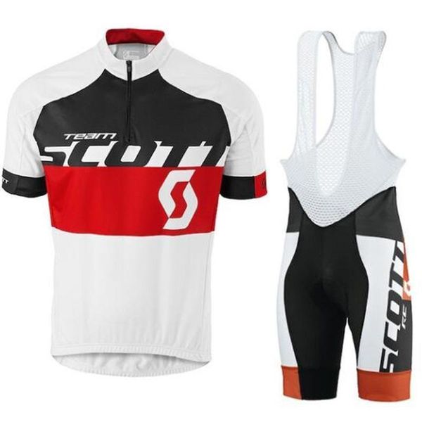 

2020 tour de france scott 2020 pro team men summer breathable short sleeve cycling jersey set ropa ciclismo bicycle bike clothing bib shorts, Black;red