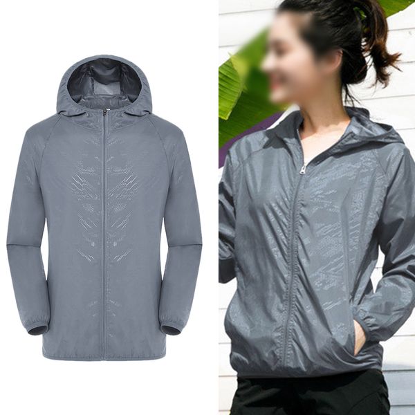 

men women with cooling fan sports breathable waterproof air conditioning coat jacket summer usb three gear gift sun protection, Blue;black