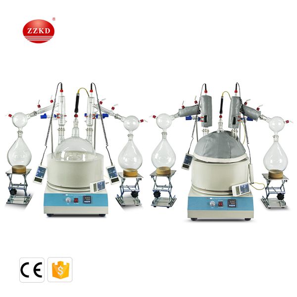 

zzkd the latest american style 20l short path distillation standard high efficiency double distillation elbow extraction set