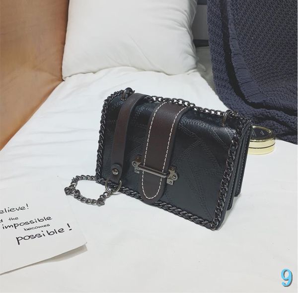 

designer handbags pu leather handbags classsic style women chain bags shoulder flap bag black green cross package bags #b2q29