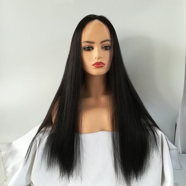 

24inch wholesale unprocessed 10a grade virgin raw brazilian human hair full lace wig for black women