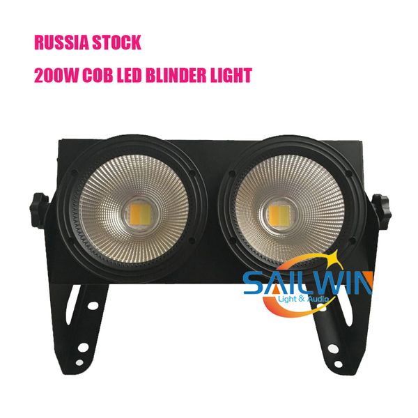 2X100W 200W COB Warmwhite/Coolwhite LED Studio Blinder Light Illuminazione per pubblico DJ per feste di eventi