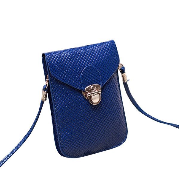 

2020 fluorescence colors women mobile phone bags fashion small change purse female woven buckle shoulder bags mini messenger bag