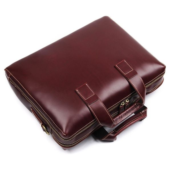 

designer-man briefcase genuine leather genuine leather lapbag handbags cowhide men crossbody bag men's travel brown briefcase