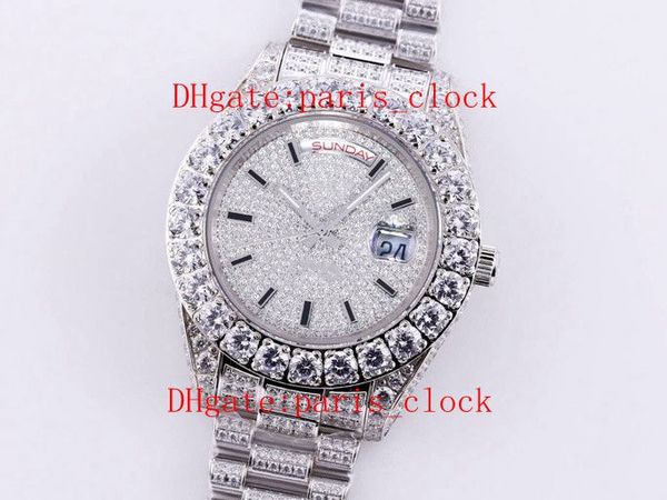 

SF all ice drill big diamond watch ring Luxury fashion Luminescence face мужские часы с точностью синхронизации движения из нержавеющей стали 316 2813