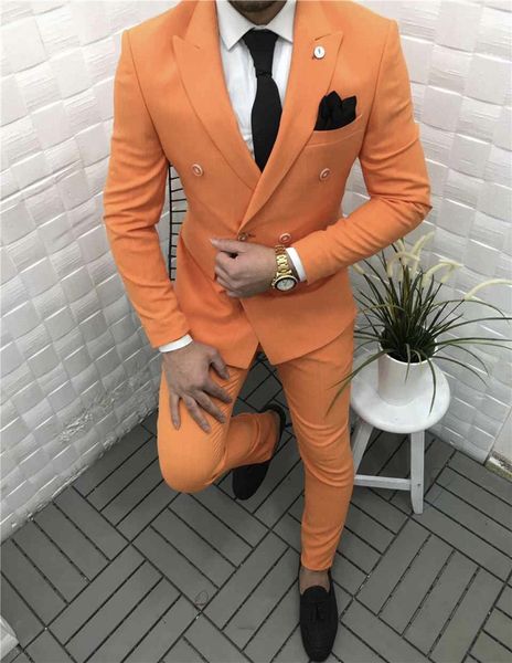 

popular peak lapel groomsmen double-breasted groom tuxedos men suits wedding/prom man blazer ( jacket+pantst+tie) y04, Black;gray