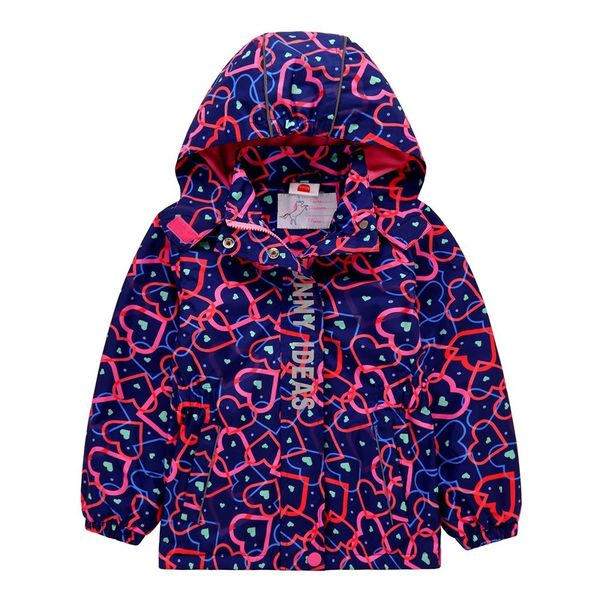 

new 2020 brand kids girls outdoor windproof waterproof jacket, fleece lining jacket, winderbreaker, size 98 to 152, Blue;gray