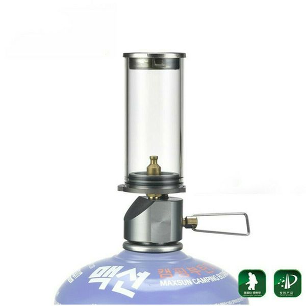 BRS-55 Outdoor Mini Camping Lampada a gas Stufe Escursionismo Pesca Illuminazione portatile antivento Lanterne a butano Luce notturna per tenda ultraleggera