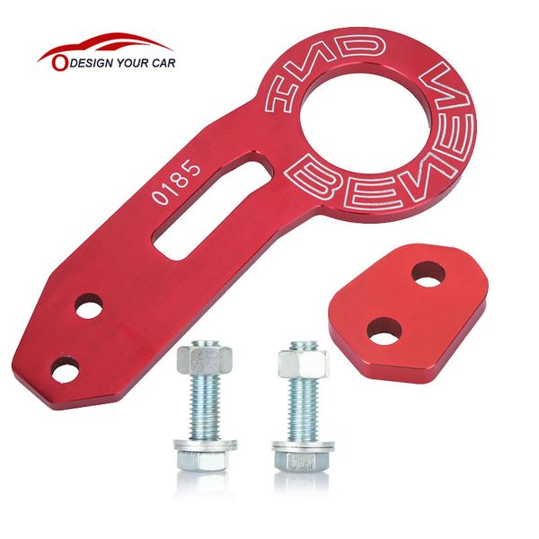 

car style red aluminum racing rear car tow hook for auto trailer ring towing bars tools