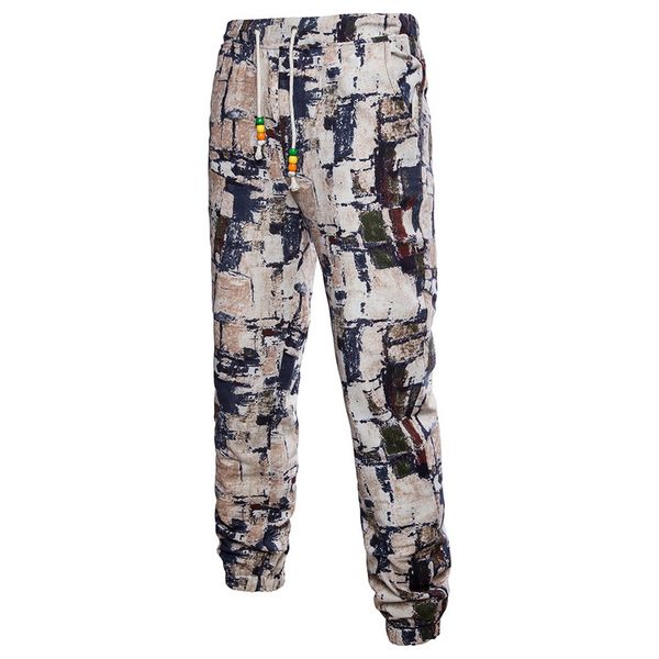 

puimentiua joggers pants men camouflage pure cotton spring autumn harem pant 2019 new men trousers camo mens joggers, Black