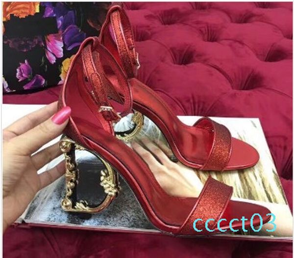

high heels sandals for woman, genuine leather dressing pumps with d baroque & g sculpted heel sandals ct033, Black