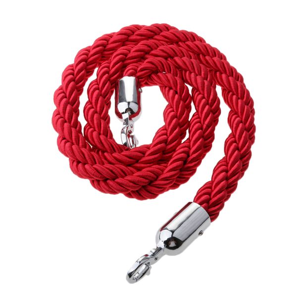 

1.5 stanchion rope control post crowd twisted queue line barrier 6 colors