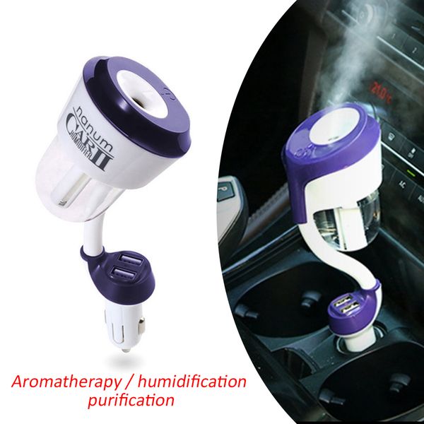 

car diffuser essential oil diffusers little tree smell with dual usb charger port air refresher purifier for vehicl