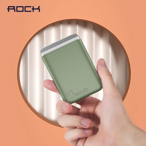 

rock 10000 mah mini power bank for xiaomi portable charger 10000mah power bank fast charging dual usb external battery charger
