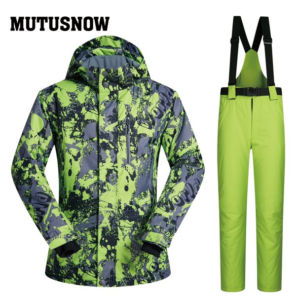 

2019 new ski snowboard jacket brands windproof waterproof warm male sets jackets and pants outdoor winter ski suit
