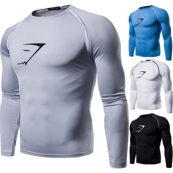 

autumn mens t-shirt sports t-shirt t-shirt round neck print quick-drying clothes sports and leisure style, White;black