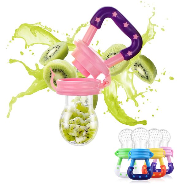 

new silicone baby feeding cups nipple soother toddler kids feeder cup for fruits food nibler dummy baby feeding bottle