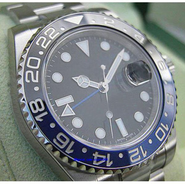 

wristwatches with original box casual modern men's watches ii 116710 blnr mens steel black blue ceramic bezel 40mm, Slivery;brown