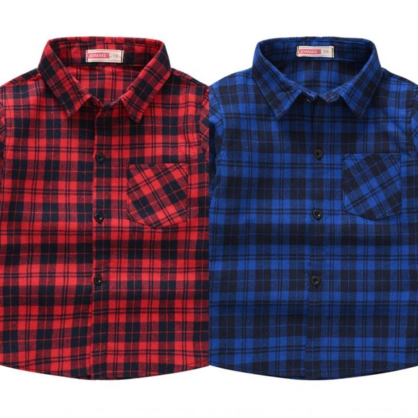 

autumn children's classic plaid shirt boys' and girls' frosted long sleeve casual shirt, White;black