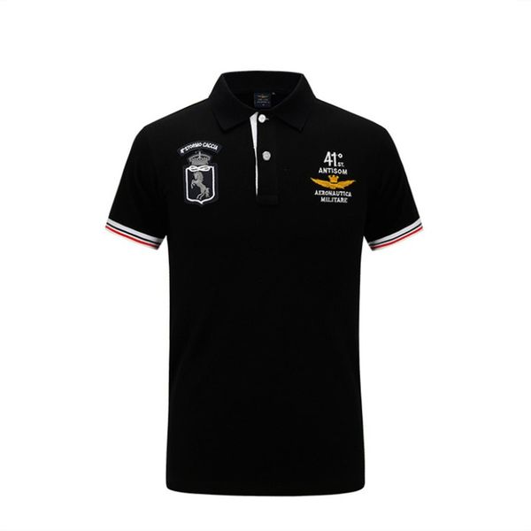 

designer polo shirts mens fashion short sleeved slim men embroidery t shirt turn-down collar clothing s-4xl, White;black