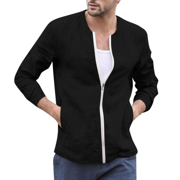 

spring autumn plus size mens coats and jackets men's zipper jacket casual streetwear hip hop slim fit coat men clothing, Black;brown