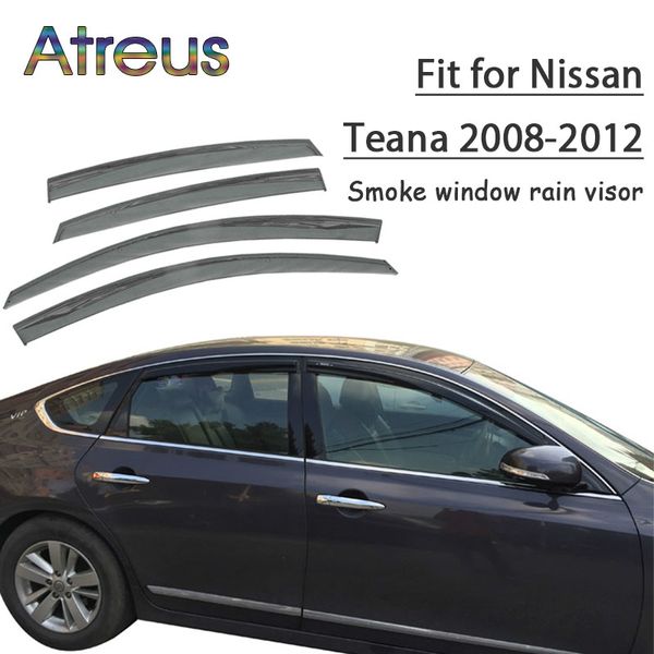 

atreus 1set abs rain smoke window visor car wind deflector for nissan teana j32 2008 2009 2010 2011 2012 accessories