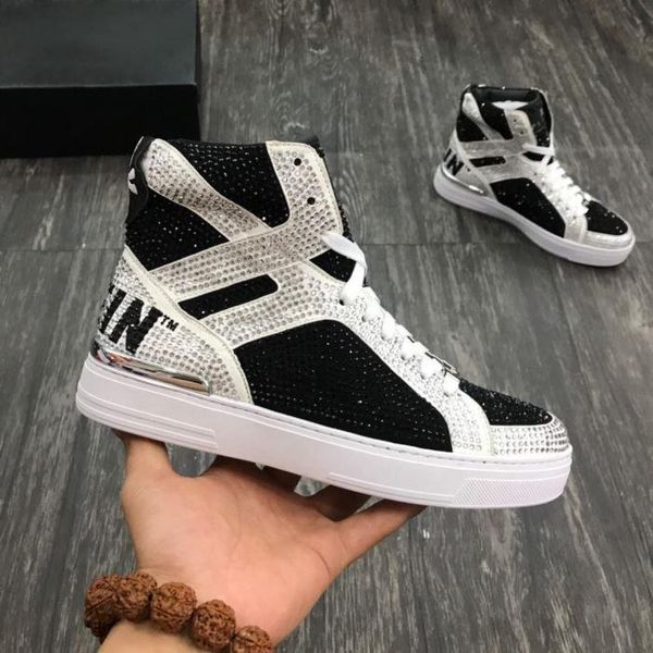 

2019 fashion leading the trend of fashion spot x trend wild designer shoes sports shoes raw materials drill electric show sports shoes, Black