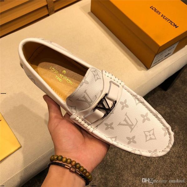 

20fw big size 46 genuine leather mens shoes casual luxury brands loafers men moccasins designers italian original driving shoes cqcq4, Black