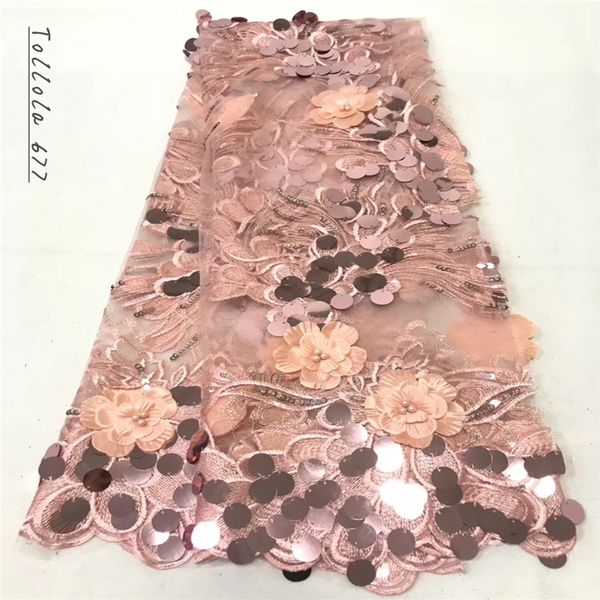 

новый дизайн африканский блестки кружевной ткани 2019 высокое качество кружева французский чистая кружева с камнями 3d цветок для свадебного, Black;white