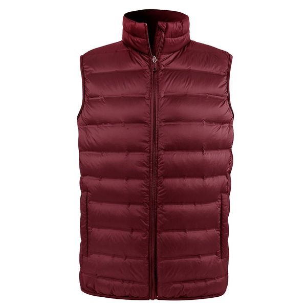 

new white duck down vest men casual seamless lightweight sleeveless jacket male ultra light windproof warm waistcoat plus size, Black