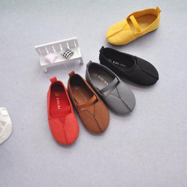 

girls' fashion casual flats single shoes breathable soft bottom comfortable non-slip slip-on hollow out candy solid color loafer, Black;red