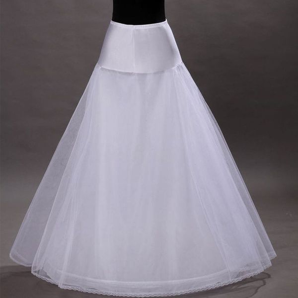 

newly 1 hoop 2 tier voile bridal wedding crinoline petticoat bride underskirt gauze skirt fif66, Black